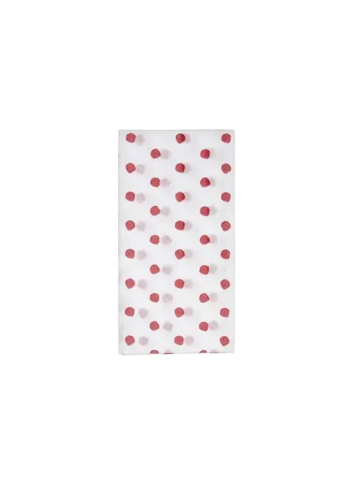 Papersoft Napkins Dot Red Guest Towels (Pack of 20)