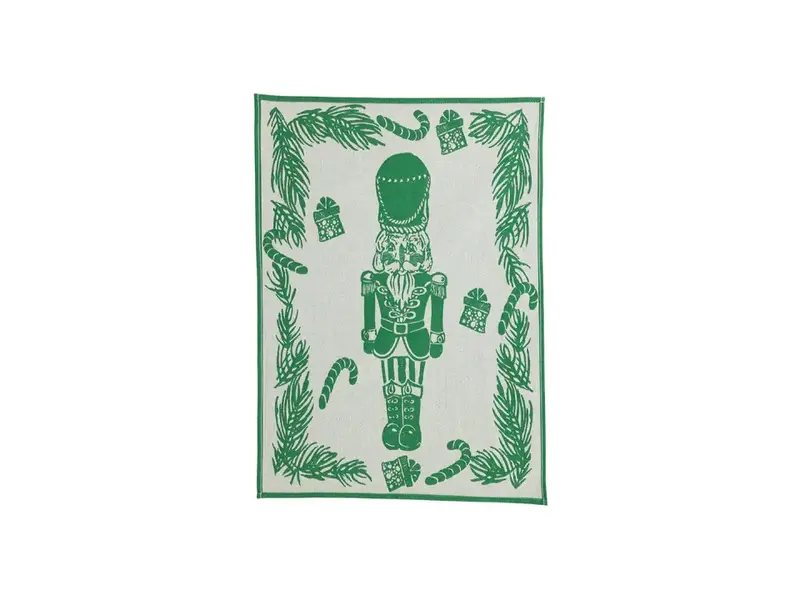 Vietri Incorporated Strofinaccio Green Nutcracker Dish Towels - Set of 2