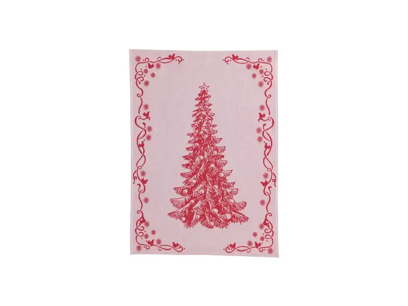 Vietri Incorporated Strofinaccio Red Tree Dish Towels - Set of 2