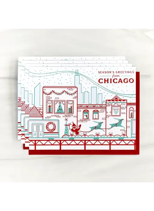 Holiday Chicago Cta Card (Box Set of 6)