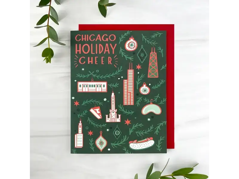 Paper Parasol Press Chicago Ornaments Card (Box Set of 6)