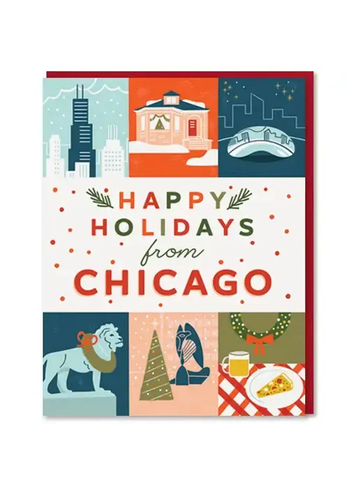 Chicago Holiday Grid Christmas Card