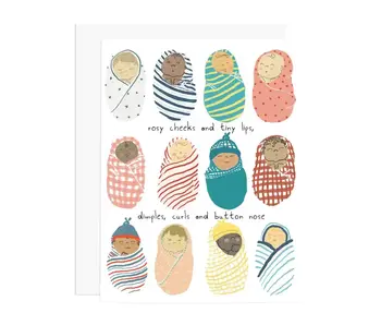 Rosy Cheeks and Tiny Lips Greeting Card