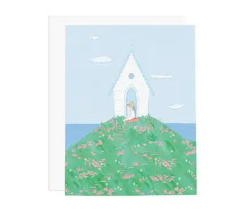 Chapel Couple Greeting Card