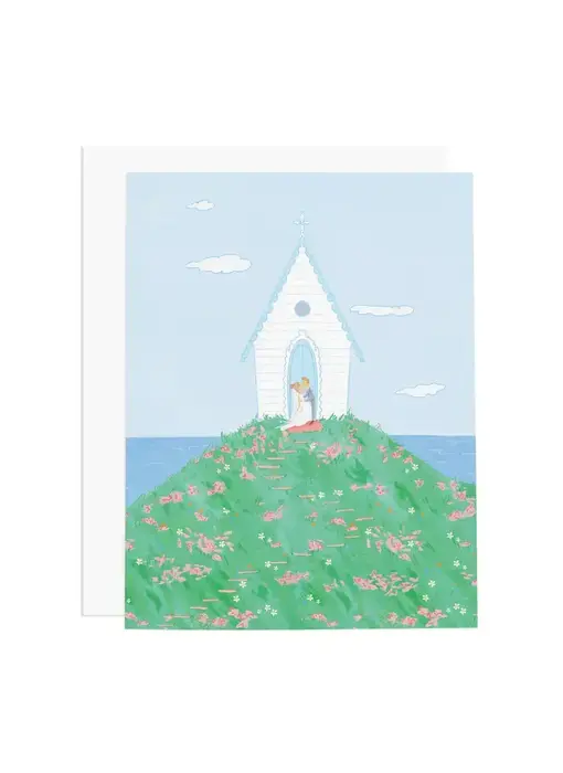 Chapel Couple Greeting Card