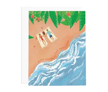 Warm Wishes To the Newlyweds Greeting Card
