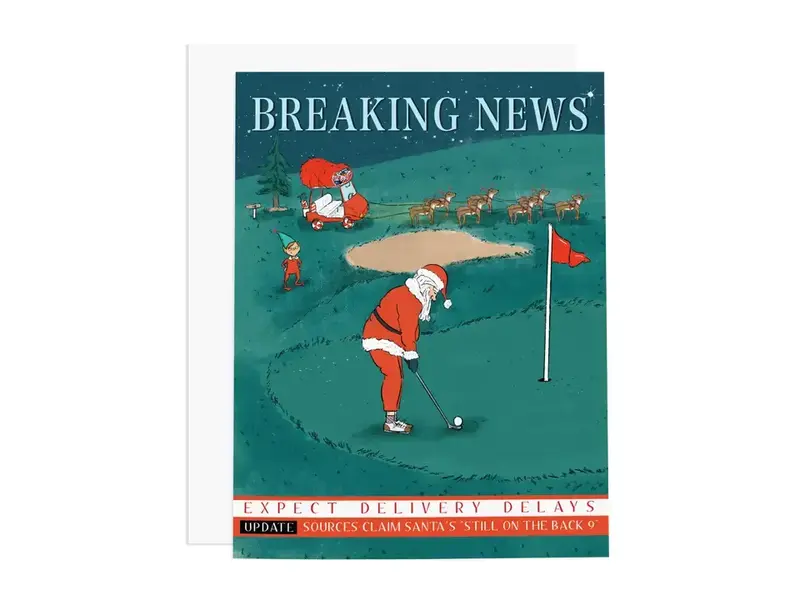 Ramus & Co. Santa Golfing Greeting Card