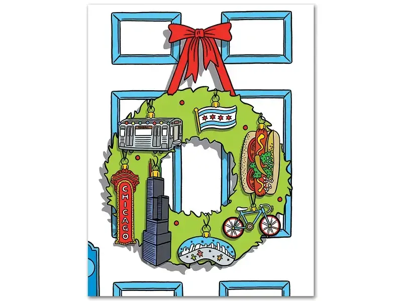 The Found Chicago Wreath Card Boxed Notecards