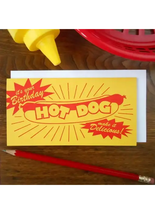 Birthday Hotdog - Greeting Card
