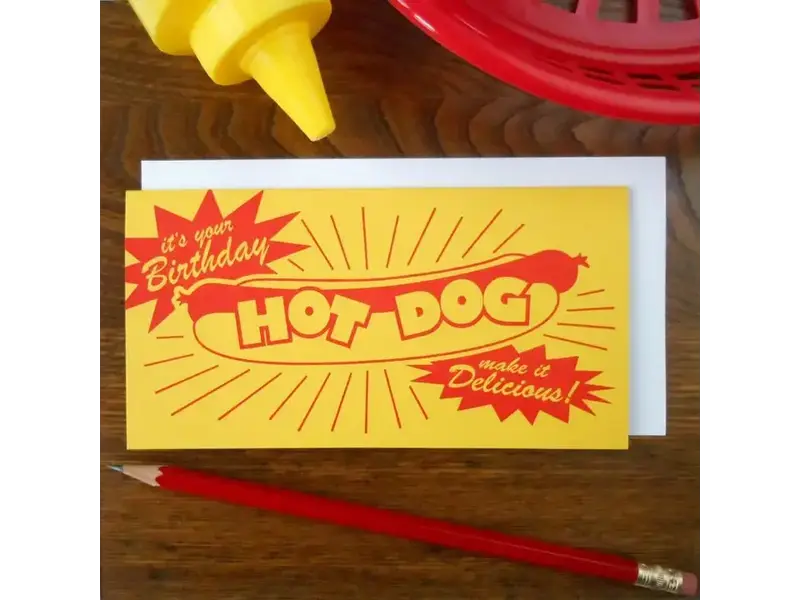 a. favorite design Birthday Hotdog - Greeting Card
