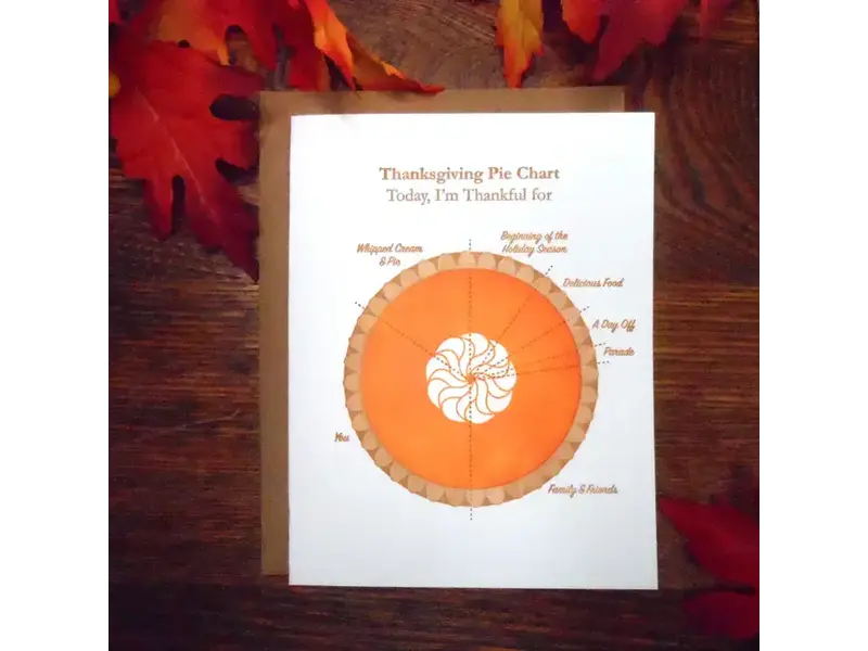a. favorite design Pumpkin Pie Chart - Greeting Card