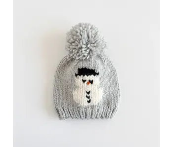 Snowman Hat Knit Pom Beanie 6-24m
