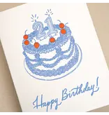 Kindred Letterpress 21st Birthday Cake Card