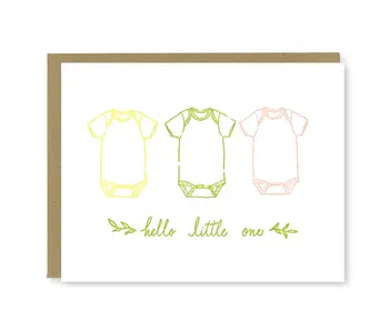 Onesie Baby Card