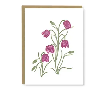 Purple Wildflower Blank Card