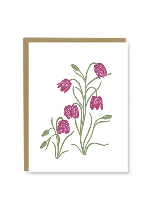 Purple Wildflower Blank Card