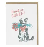 Smudge Ink Border Collie Thank You Card