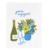 Smudge Ink Champagne Toast Engagement Card Smudge Ink Champagne Toast Engagement Card