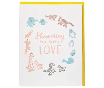 Stuffed Animals Baby Card