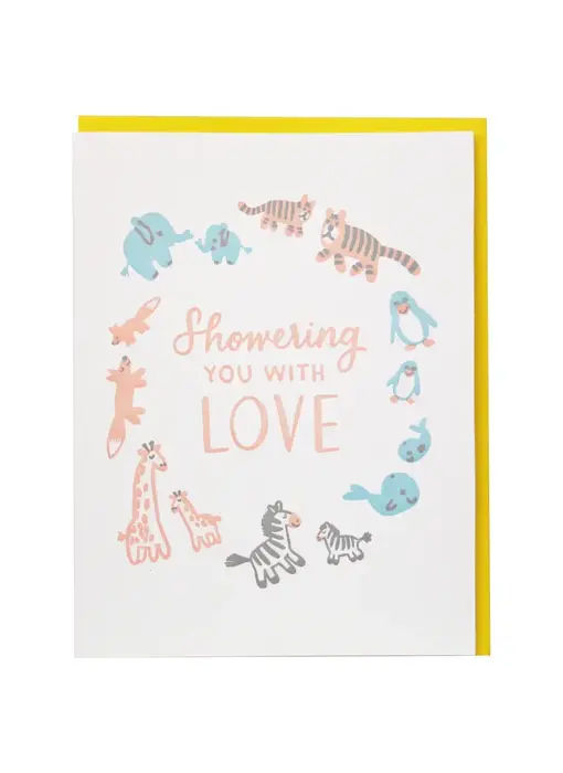 Stuffed Animals Baby Card