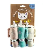 Haute Diggity Dog Snuggly Cup 3-Pack Organic Catnip Toys