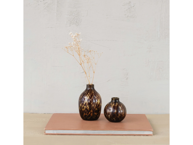Creative Co-OP Tortoise Glass Vase, 2 Styles
