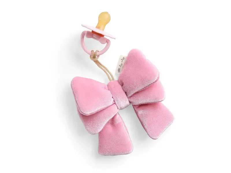 Itzy Ritzy Bitzy Pal Natural Rubber Pacifier & Plush Bow