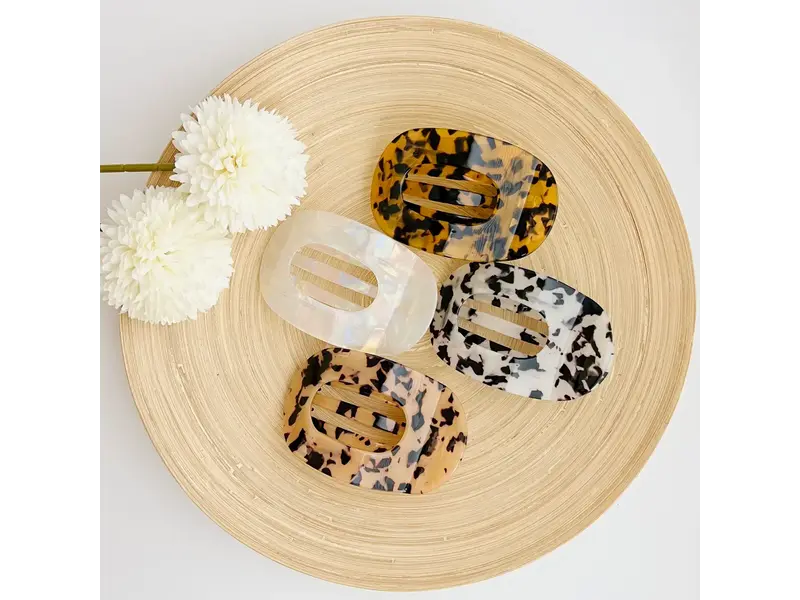 Tiny Gift Society Large Flat Claw Clip | Big Clip Energy Funny Flat Hair Claw