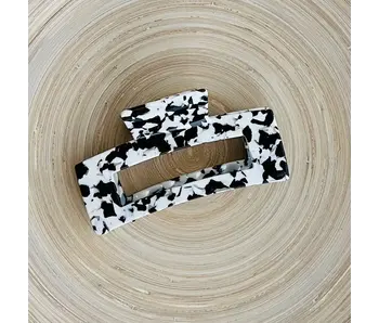 Xxl Claw Clip | Big Clip Energy | Funny Thick Hair Claw Clip - Black & White