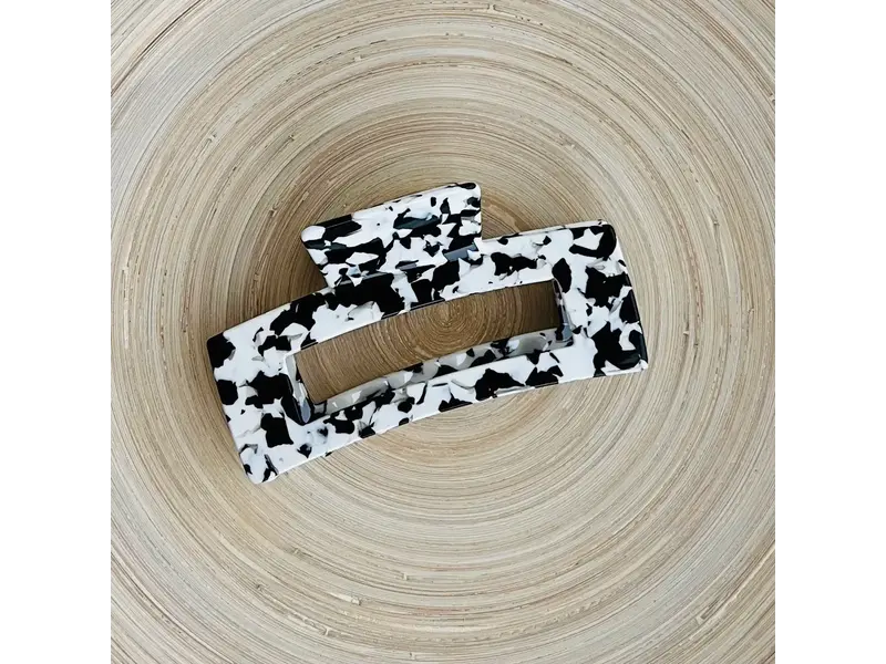 Tiny Gift Society Xxl Claw Clip | Big Clip Energy | Funny Thick Hair Claw Clip - Black & White