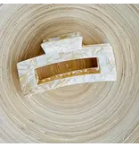 Tiny Gift Society Xxl Claw Clip | Big Clip Energy | Funny Thick Hair Claw Clip - Cream