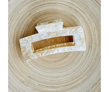 Xxl Claw Clip | Big Clip Energy | Funny Thick Hair Claw Clip - Cream