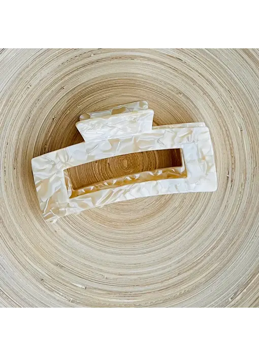 Xxl Claw Clip | Big Clip Energy | Funny Thick Hair Claw Clip - Cream