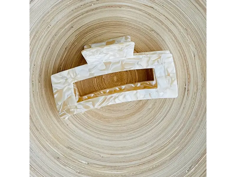 Tiny Gift Society Xxl Claw Clip | Big Clip Energy | Funny Thick Hair Claw Clip - Cream