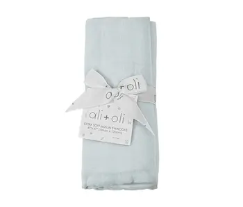 Muslin Swaddle Blanket (Misty Sky)