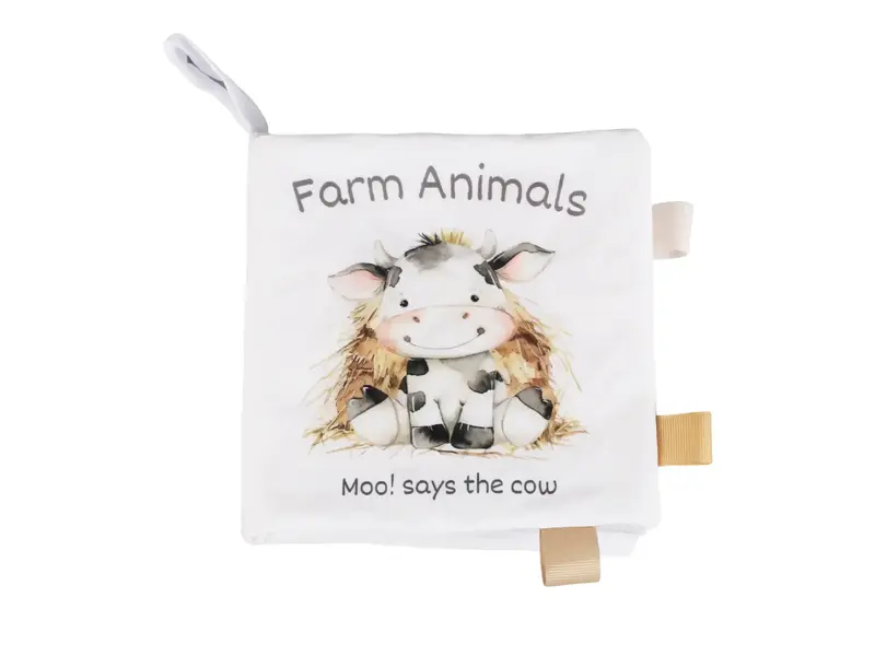 Ali + Oli Farm Animals – 10-Page Crinkle Cloth Book For Toddlers