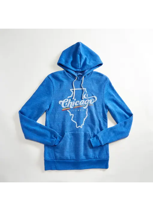 Chicago Prism Triblend Royal Blue Unisex Hoodie