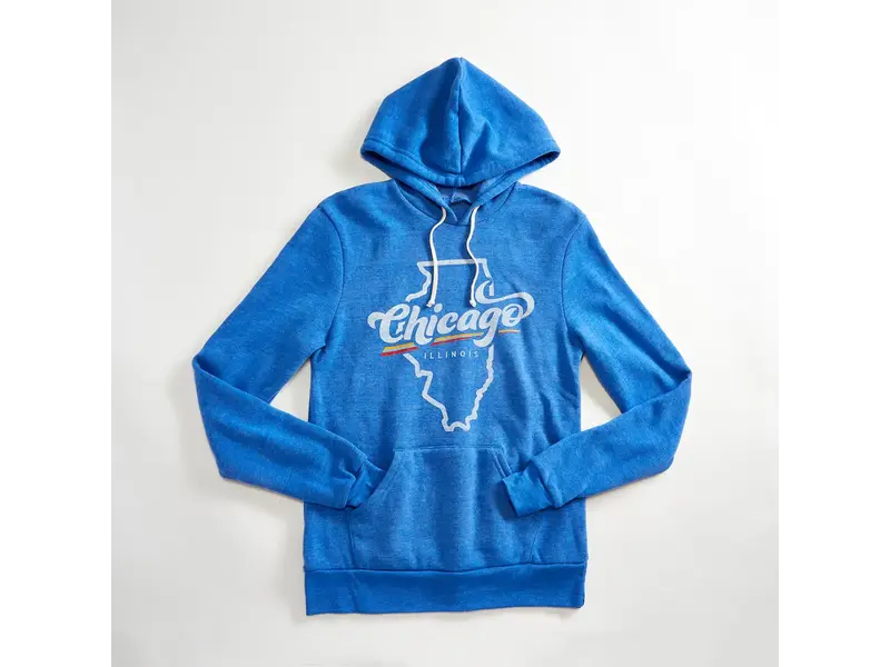 Orchard Street Apparel Chicago Prism Triblend Royal Blue Unisex Hoodie