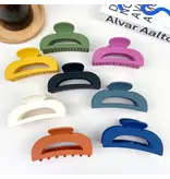 SoapElenGlen 3.54" Half Circle Frosted Design Hair Clip