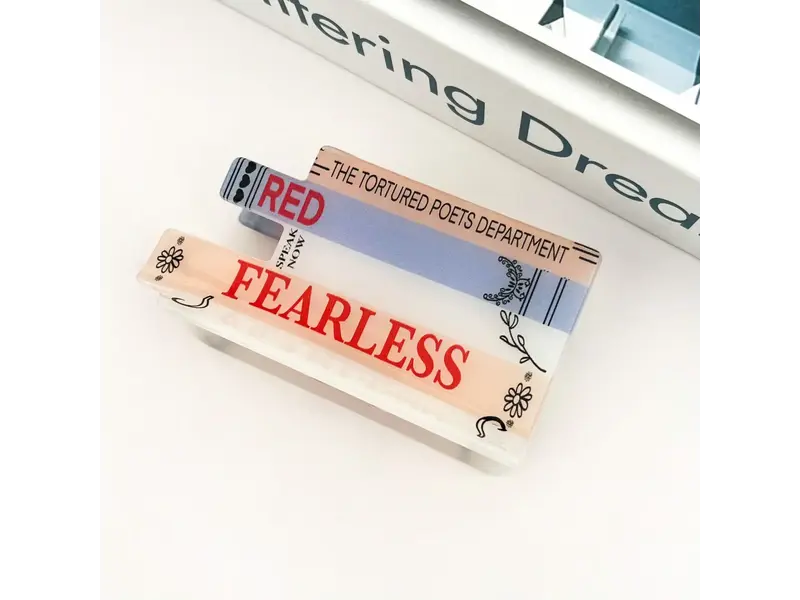 SoapElenGlen Book & Microphone Hair Clips, Cute Novelty Hair Claw Clip - Book A