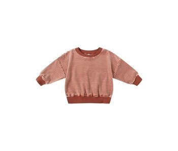 VELOUR RELAXED SWEATSHIRT || CANDY STRIPE