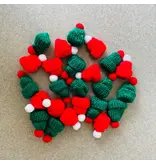 Wood Stove Kitchen Mini Knit Cap For Bottles Caps - red