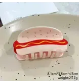 SoapElenGlen Chili Sauce Hair Claw, Realistic Food Hot Dog Hair Clip