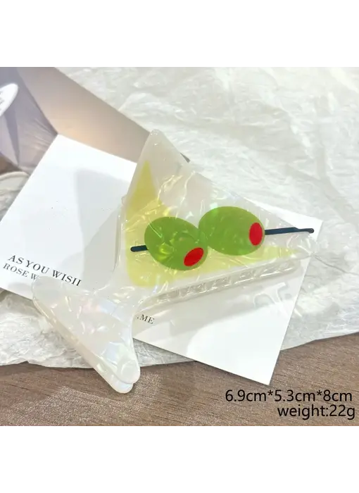 Funny Summer Beach Drink Cocktail Hair Claw Clip