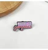 SoapElenGlen Pink Brooch Badge Creative Bag Accessories - E