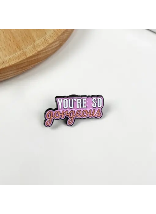 Pink Brooch Badge Creative Bag Accessories - E