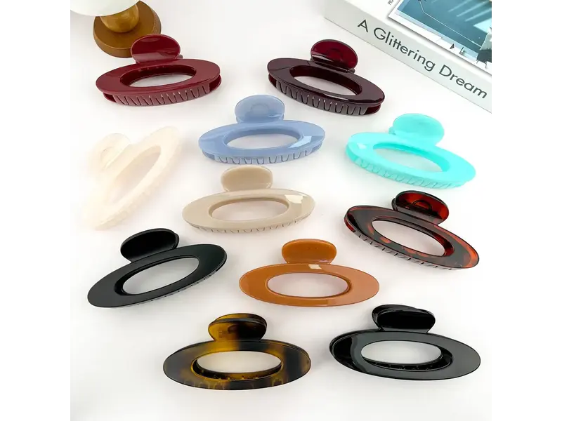 SoapElenGlen Ring Hollow Claw Clip, Large Classic Hair Clip