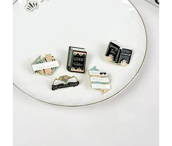 Book Brooch Badge