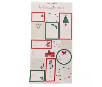 Whimsical Christmas Holiday Gift Labels 130ct