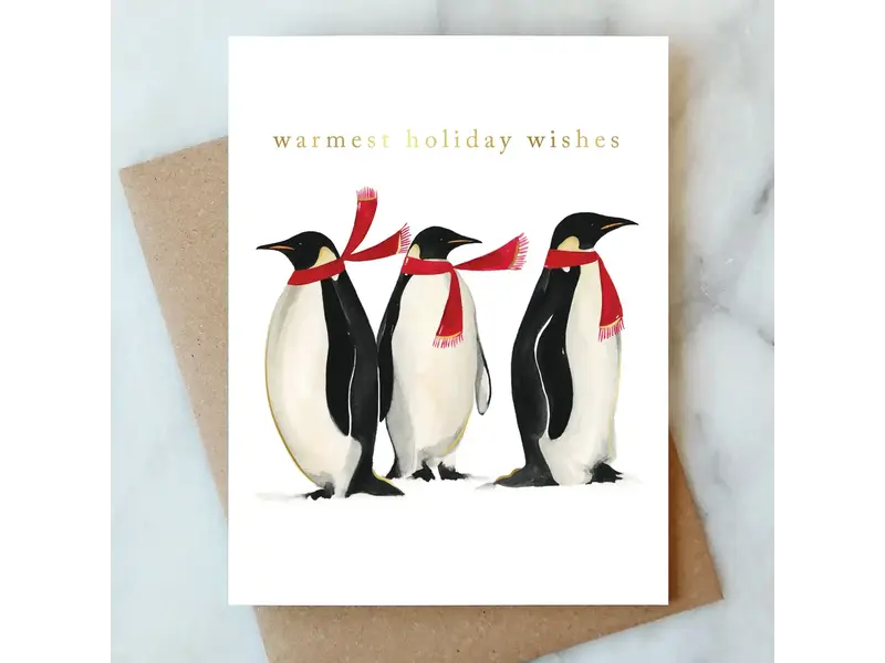 Abigail Jayne Design Penguins Holiday Greeting Card | Christmas Holiday Card